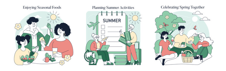 Early Spring. Flat Vector Illustration