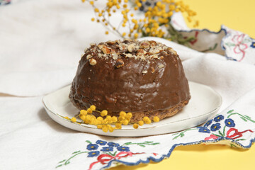 Mini delicious homemade chocolate kouglof, cocoa bundt cake