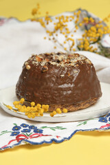 Mini delicious homemade chocolate kouglof, cocoa bundt cake