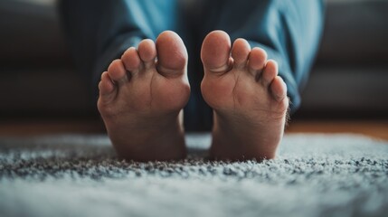 Close up of a man s feet showing severe complications from diabetes related foot issues