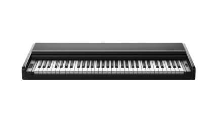 Monochrome majesty, a visual symphony of black and white piano keys, unleashing musical potential