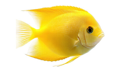Striking yellow fish on a black background, captivating underwater photography subject for marine life enthusiasts