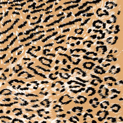 Print-ready pattern consisting of real animal textures