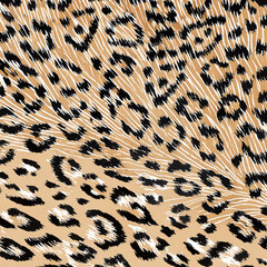 Print-ready pattern consisting of real animal textures