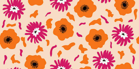 seamless background with flowers