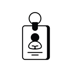 Student ID card vector icon