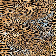 Print-ready pattern consisting of real animal textures