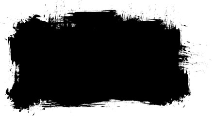 black brush painting banner label artistic grunge graphic element