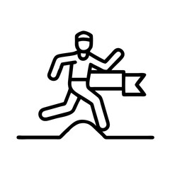marathon icon, marathon line art - simple line art of marathon, perfect for marathon logos and icons
