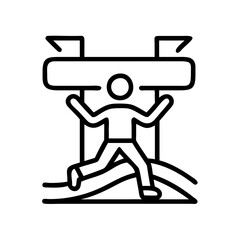 marathon icon, marathon line art - simple line art of marathon, perfect for marathon logos and icons