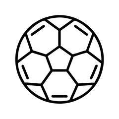 Fototapeta premium soccer ball icon, soccer ball line art - simple line art of soccer ball, perfect for soccer ball logos and icons