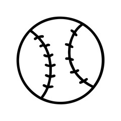 softball icon, softball line art - simple line art of softball, perfect for softball logos and icons