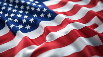 Obraz premium Waving United States of America Flag for Memorial Day, 4th of July, or Labor Day