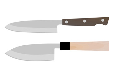万能包丁・出刃包丁のベクターイラスト