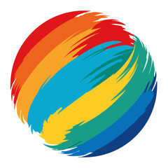 colorful paint circle brush Artwork | Detailed Brush Stroke