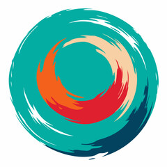 colorful paint circle brush Artwork | Detailed Brush Stroke