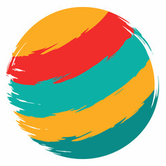 colorful paint circle brush Artwork | Detailed Brush Stroke