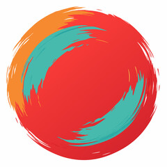 colorful paint circle brush Artwork | Detailed Brush Stroke