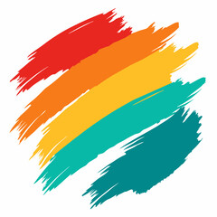 colorful paint brush Artwork | Detailed Brush Stroke