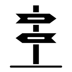 Directional Panels Vector Glyph Icon Design