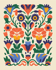 Folk Art Floral Pattern