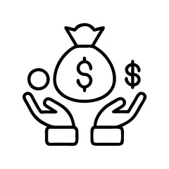 loan forgiveness icon, loan forgiveness line art - simple line art of loan forgiveness, perfect for loan forgiveness logos and icons