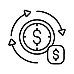 long term loan icon, long term loan line art - simple line art of long term loan, perfect for long term loan logos and icons