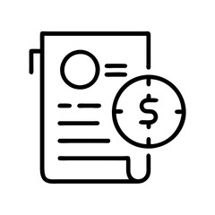 Fototapeta premium payment history icon, payment history line art - simple line art of payment history, perfect for payment history logos and icons