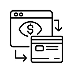 payment processing icon, payment processing line art - simple line art of payment processing, perfect for payment processing logos and icons