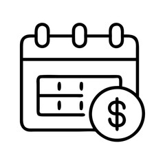 repayment schedule icon, repayment schedule line art - simple line art of repayment schedule, perfect for repayment schedule logos and icons