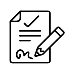 signature icon, signature line art - simple line art of signature, perfect for signature logos and icons