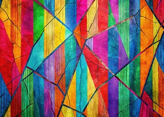 Abstract Broken Lines on Textured Background