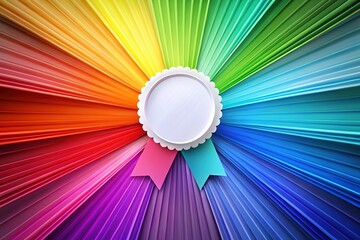 Color Background with Empty Badge for Copy Space