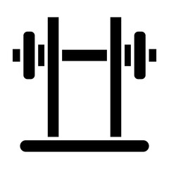 Weightlifting Vector Glyph Icon Design Design