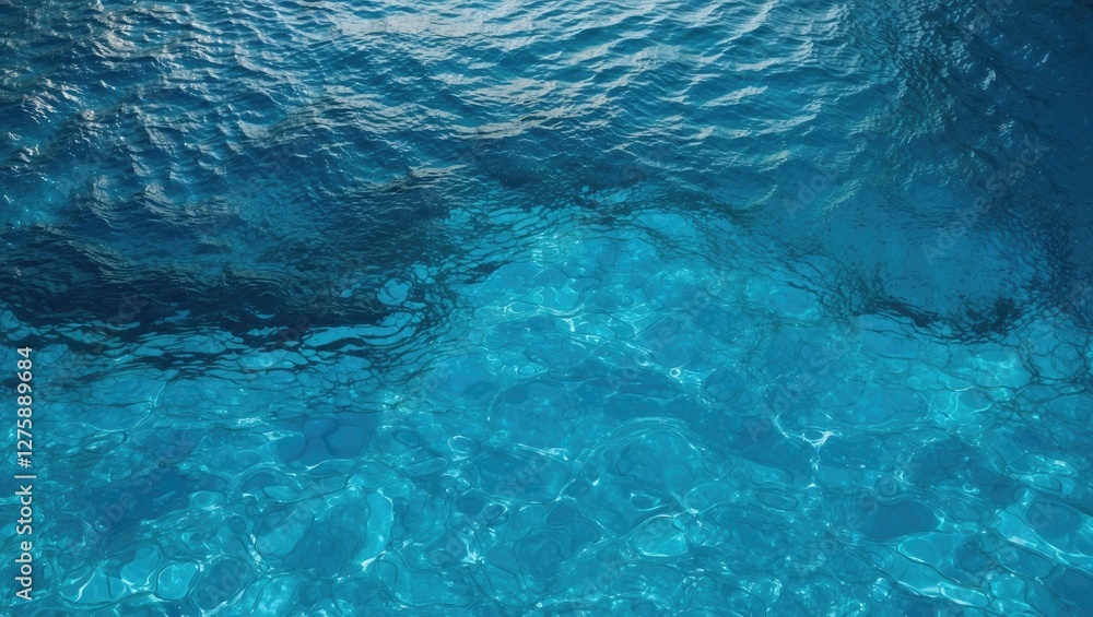 Poster calm blue water surface texture for abstract background with space for text and designs