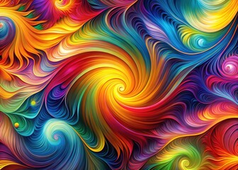 Obraz premium Flowing Abstract Pattern - Vibrant Colors