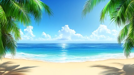 Obraz premium Fun summer banner featuring sunny vibes, outdoor activities, and relaxation. 