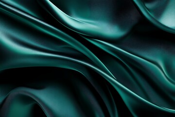 Obraz premium Elegant Teal Silk Drape, Luxurious Fabric Texture