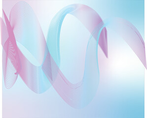 Pink Blue abstract banner, baby shower vector, Technology abstract background lines on transparent ribbon isolated Undulate Wave Swirl, gender party, twisted curve lines with blend effect.