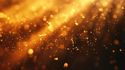 Obraz premium Realistic set of golden light shine isolated on transparent background. Vector illustration of yellow flash with shimmering glitter particles. Magic energy, explosion bokeh effect, sunshine rays