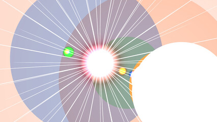 Abstract Radiating Light Design with Circular Shapes
