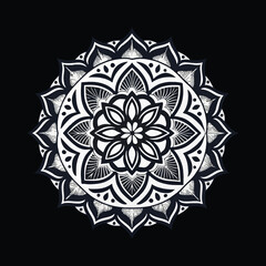 mandala round ornament Relexational flower of mandala coloring book page. Easy Mandala Coloring Book Pages for Adults to Relax