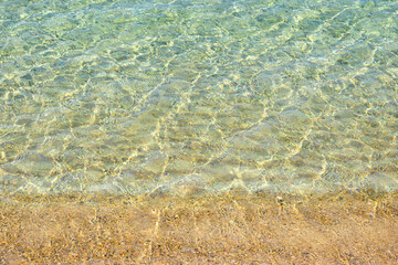 Koufonisia Fanos beach with clear water and fine sand. The south of Ano Koufonisi. Small Cyclades, Greece