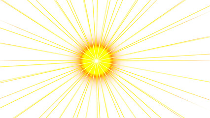Abstract Radiating Yellow Lines on Black Background