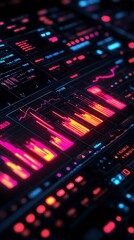 Fototapeta premium A vibrant business analytics dashboard showcasing financial data and insights.