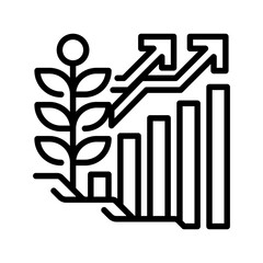 Investment Growth line icon. Universal creative premium symbol. Vector sign icon logo template. Vector illustration