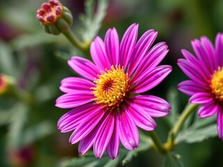Obraz premium Starry Skies and Crimson Petals: The Enchanting Aster Lanceolatus x Puniceus