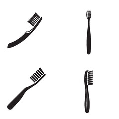 Vector Silhouette of a Toothbrush on White Background