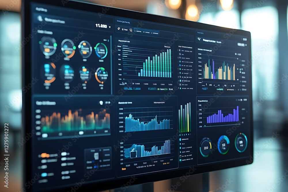 Poster A modern business dashboard showcasing workflow automation features.