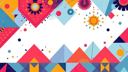Vibrant Geometric Art for School Projects
